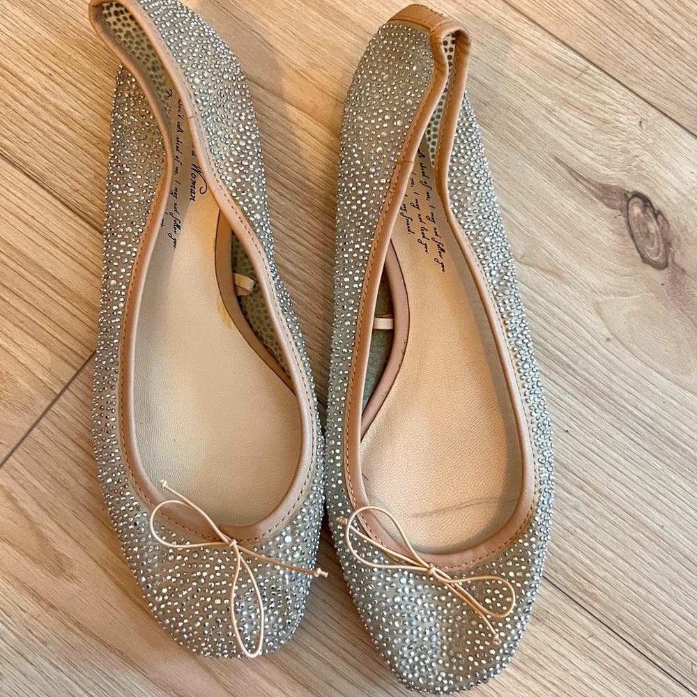 Zara Crystal ballerinas